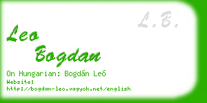 leo bogdan business card